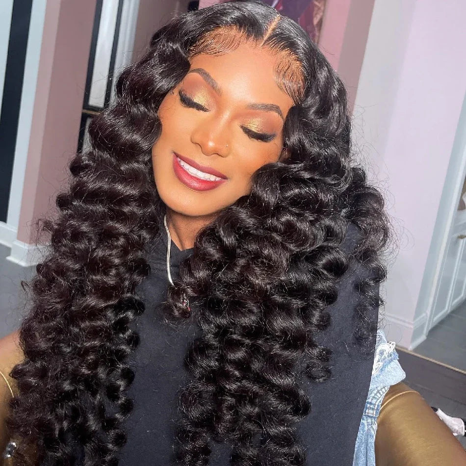 30 40 Inch Loose Deep Wave 13x6 HD Lace Frontal Human Hair Wig Brazilian 13x4 Curly Human Hair Lace Front Wigs Pre Plucked 250%