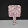 Women's Mirror Eyelash Extension Mirror Sticking Diamond Hand Mirror Fashionable High-end Beauty Handle Mirror Cosmetics Mirrors
