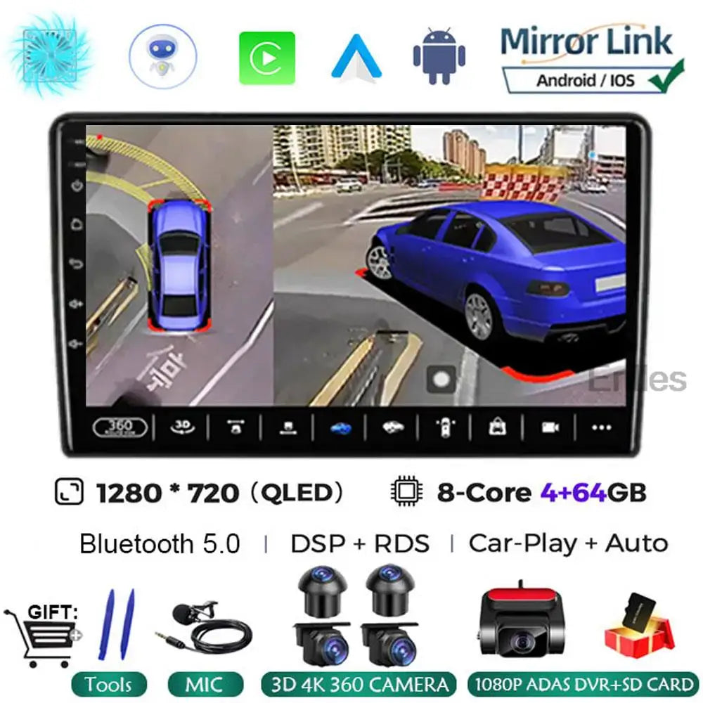 For Nissan NP300 NAVARA Platform Chassis D40 Pathfinder R51 2004 - 2012 8+256G Car Radio Wireless CarPlay Android 13 QLED Screen