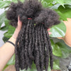 Loc Extension Human Hair 0.6cm Width 8inch 50 Strands Handmade Dreadlock Inter Extension Human Hair for Women/Men/Kids