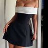 Women Sexy Backless Short Dress Fashion Sleeveless Big Bow Mini  Dress Lady Evening Party Dress 2025 Summer New Women's Clothing