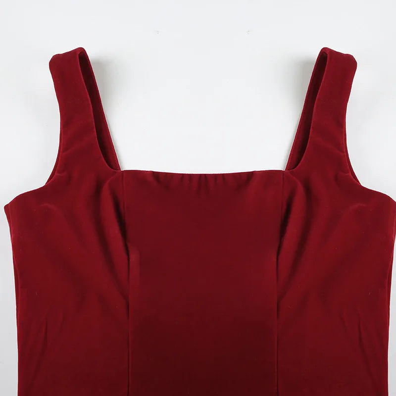 Tuularose Red Bow Dress Women's Sexy Backless Slim Tank Top A Line Dress Sleeveless Spaghetti Straps Luxury Party Evening Dress