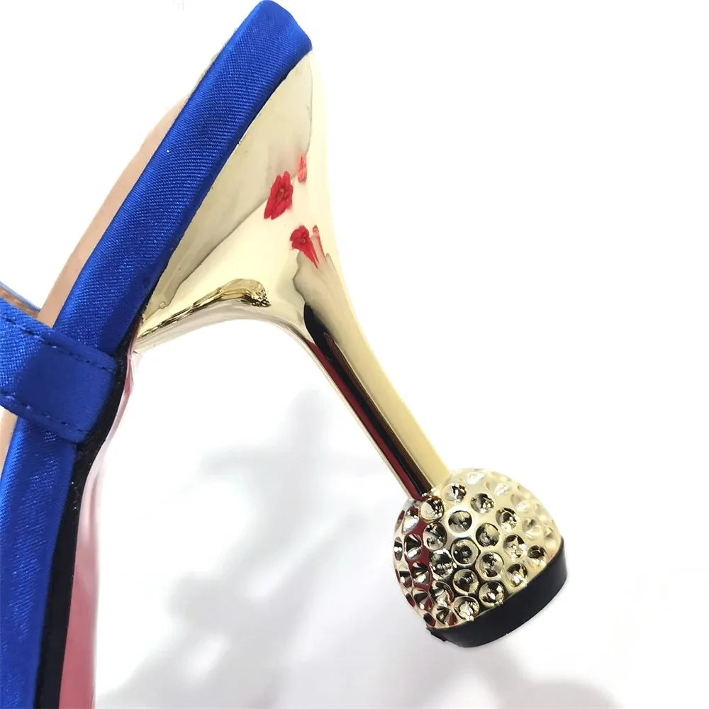 Spot Goods Red Color 2024 New Arrival Special Design Women Party Shoes Matching Bag Set For Luxury Wedding Party Women