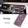 10Pcs Diamond Car Air Conditioner Outlet Strip Drill U Shape Rhinestone Clip Decoration Shiny Crystal Trim Strip Car Accessories