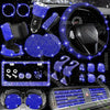 Car Accessories Set 27/4Piece Women Bling Universal Fit Polyester Steering Cover Shiny License Frame Phone Holder Coasters Tools