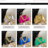 2024 Luxury Women Gold Green Chain Messenger Bags PU Leather Shoulder Bags Shell Clip Designer Handbag And Purse Wedding Clutch