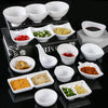 White Melamine Dipping Saucer Soy Vinegar Saucer Japanese Tableware Kitchen Seasoning Dish Scallion Garlic Plate for Restaurant