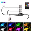 Neon LED Car Interior Ambient Foot Strip Light Accessories Back light Remote App Music Control Auto Decorative Atmosphere Lamp