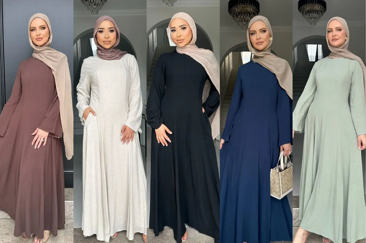 Clothes for Muslim Women Solid Robe Malay Turkey Dubai Zipper Cardigan Robe Fashion Simplicity Summer Dress Abayas for Women