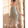 Sexy Pajamas Women's Lace Slip Dress Loose Dresses Nightgown Sleeping Summer Clothing Silk New Sexxy Nightie 2024 Pajama New