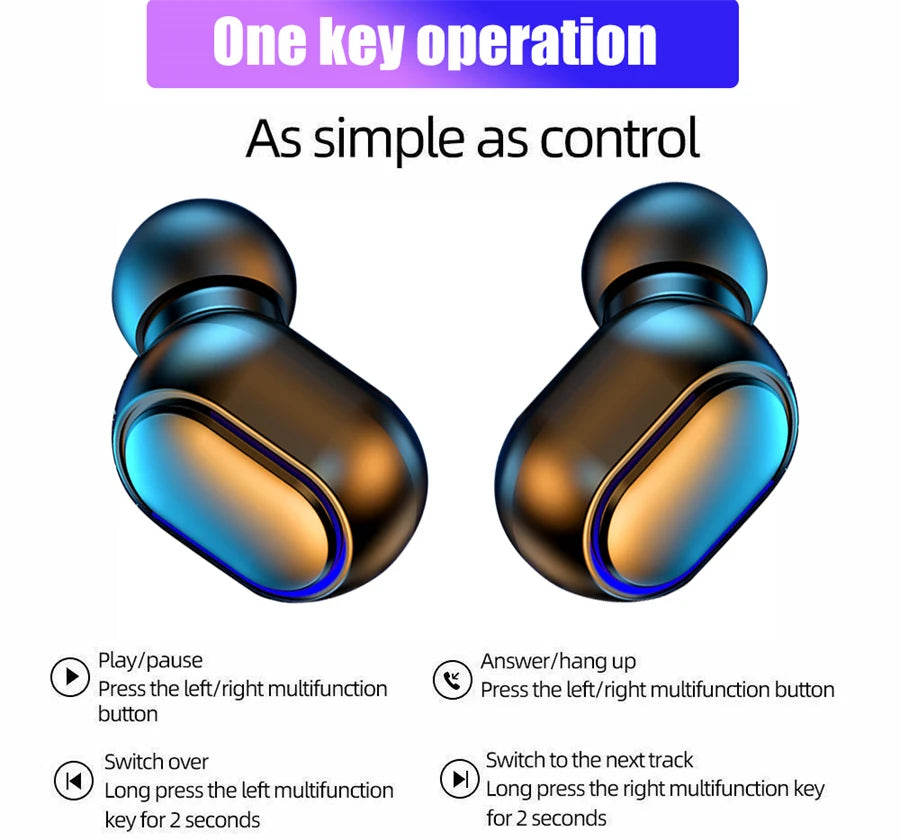 E7S TWS Wireless Headphones Bluetooth Earphones HIFI Lossless Sound Headsets Sport Waterproof Earbuds For All Smartphones