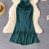 SINGREINY Evening Party Senior Slim Dress Women Spaghetti Strap Backless Zipper Sleeveless Bodycon 2024 Newest Satin Long Dress
