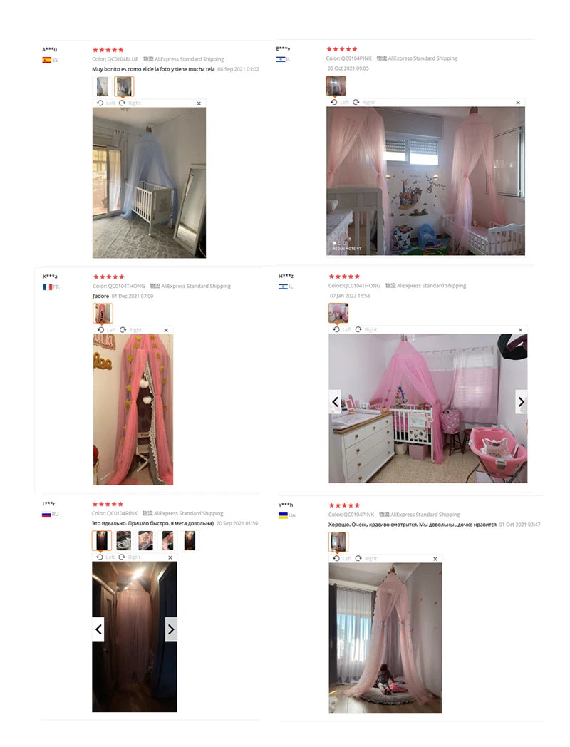 Baby Canopy Mosquito Net Bed Canopy Curtain Bedding Crib Netting Pink Girls Princess Play Tent for Kids Children Room Decoration