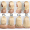 613 Blonde Bob Wig Human Hair 13x4 Transparent Lace Front Wigs Human Hair Pre Plucked with Baby Hair 8-16 Inch Short Bob Wigs