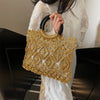 MOODS Handmade Woven Design Round Handle Handbags For Women Eco-friendly Craft Paper Hollow-out Luxury Designer Top-handle Bags
