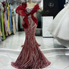 2024 Burgundy Luxury Evening Dress Women Engagement Wedding Dress Ruched Mermaid Vestidos De Fiesta Graduación Customized