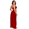 Women Two Piece Set Solid Color Breast Wrap Top and Irregular Slit Long Skirt Suit Lady Streetwear Mini Skirt Club Party Outfits