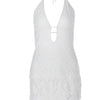 Articat 2024 Summer New Sexy Hollow Out Lace Up Hanging Women Dress Temperament Vestido Short Skirt Slim Party Vacation Beach