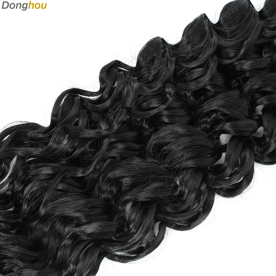 Beach Curl Crochet Hair Gogo Curl Crochet Hair 18 Inch Ombre Brown Blonde Bug Ginger T30 Synthetic Deep Wave Twist Crochet Braid