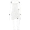 Articat Sexy Strapless Bandage Double-layer Mesh Patchwork Dress Women Perspective Tight Flower Ribbon Vestidos Party Clubwear