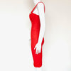 BEAUKEY Summer White Rhinestone Bandage Evening Dress Women Luxury Maxi Spaghetti Strap Red Club Celebrity Evening Party Vestido