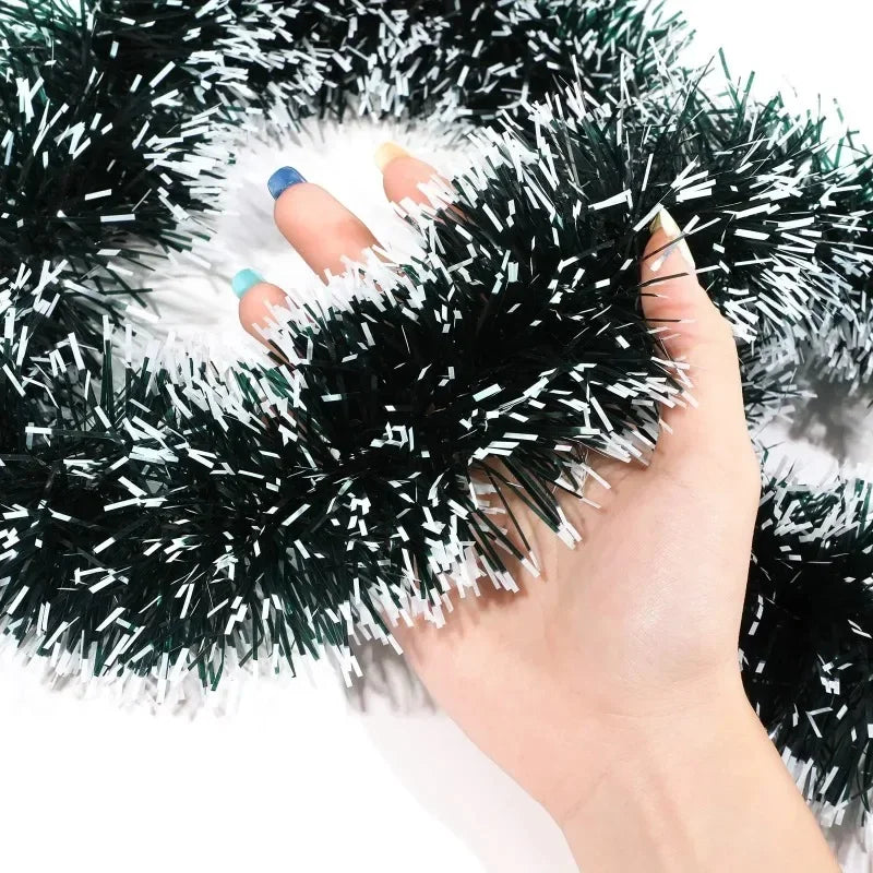 Christmas Tinsel Ribbons Green Cane Ribbon Garland Xmas Tree Hanging Pendent Wreath Ornament Home Party Decor Supplies Wholesale