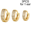CRMYA Gold Silver Filled 16mm 14mm 12mm Flower Higgle Earring CZ Zircon Hoop Earrings For Women Girls Jewelry Wholesale