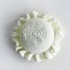 Handmade knitted hat with pleated ruffle edges and lace for both men and women, quirky and creative adult hat