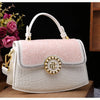 Fashion Diamonds Women Handbags 2023 Red Genuine Leather Lady Shoulder Messenger Bag Crocodile Pattern Portable Shell Tote Bags