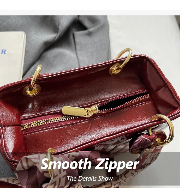 Small And Niche High-End Lurxury Handbag For Women 2024 Fashionable New Diamond Grid Handbag, Single Shoulder Crossbody Bag