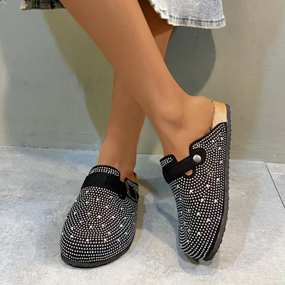 Crystal Chunky Outdoors Slippers Shoes Summer Clogs Woman House Slippers Pantofle Luxury Slides Med Beach Designer Flip Flops