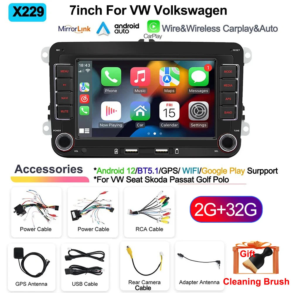 Android 13 Car Radio For VW Volkswagen Golf 5 6 Touran Passat B6 Jetta MK5 MK6 Autoradio Multimedia Player Smart car systems