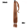 Ponytail Extensions Synthetic Boxing Braids Wrap Around Chignon Tail With Rubber Band Hair Ring 26 Inch Brown Ombre Braid DIY