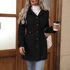Autumn Winter New Mid-Length Elegant Woolen Coat Button Stand Collar Slim Fit Tweed Durable Fashionable Outerwear
