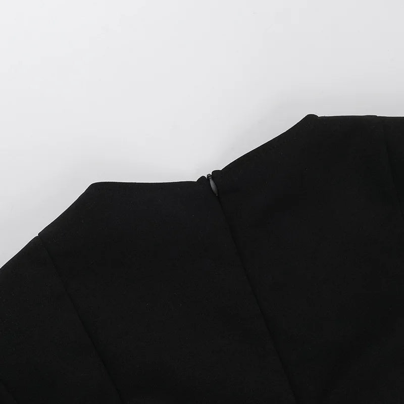 Sexy Fitted V-Neck Long-Sleeve Dress Elegant Solid Color High-Waist Pencil Skirt New Stylish Autumn/Winter Women's Banquet Dress