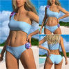 Bikini Swimsuit 2025 New Sexy Slim Fit Backless Swimsuit Hanging Neck Small Lace Split Swimsuit