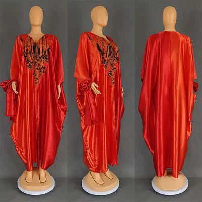 Abayas For Women Dubai African Muslim Fashion Dress Caftan Marocain Evening Party Dresses Satin Boubou Robe Djellaba Femme 2025