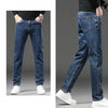 Winter Fleece Thick Warm Jeans Men's Slim Straight Elastic Denim Pants Casual Male Clothing Fashion Plush Trousers