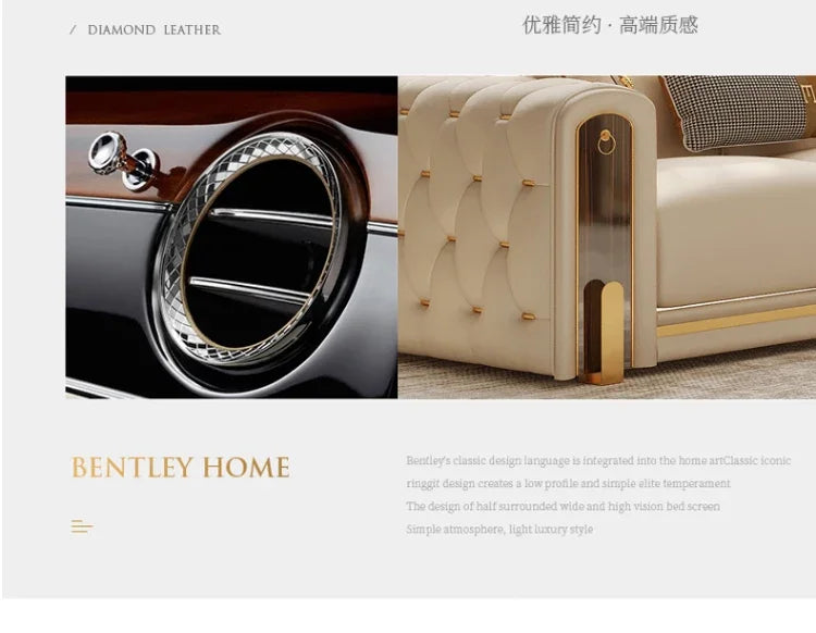 Elegant Luxury Modern Sofa Designs Royal Set Designer Leather Sofa Lounge Loveseat Divano Soggiorno Living Room Furniture