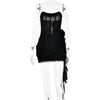 Articat Sexy Strapless Bandage Double-layer Mesh Patchwork Dress Women Perspective Tight Flower Ribbon Vestidos Party Clubwear