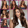 13X6 Hd Lace Frontal Wig Chocolate Brown Human Hair Wigs Body Wave Lace Front Wigs Pre Plucked Brazilian For Black Women 30 Inch