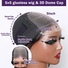 Glueless Wig Human Hair 6X4 5X5 Pre Cut Lace Closure Human Hair Wigs Brazilian Ready To Wear Straight Lace Wig Human Hair 180%