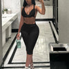 Nibber Sexy See Through Women 2 Piece Set Summer Trend Mesh Thin Whip Halter Tank Tops+Wide Waist Shorts Matching Street Outfits