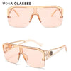 2023 Luxury Big Square Sunglasses Women Brand Designer Retro Blue Sun Glasses For Female Oversized Black Shades Oculos UV400