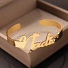 Custom Name Bangle for Women Stainles Steel Open Bracelets Girl Jewelry Personalised Double Name Couple Bracelet Christmas Gifts