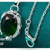 DOTEFFIL 925 Sterling Silver Green Zircon AAAAA Pendant Necklace 16-30 Inch Chain For Woman Fashion Wedding Party Charm Jewelry