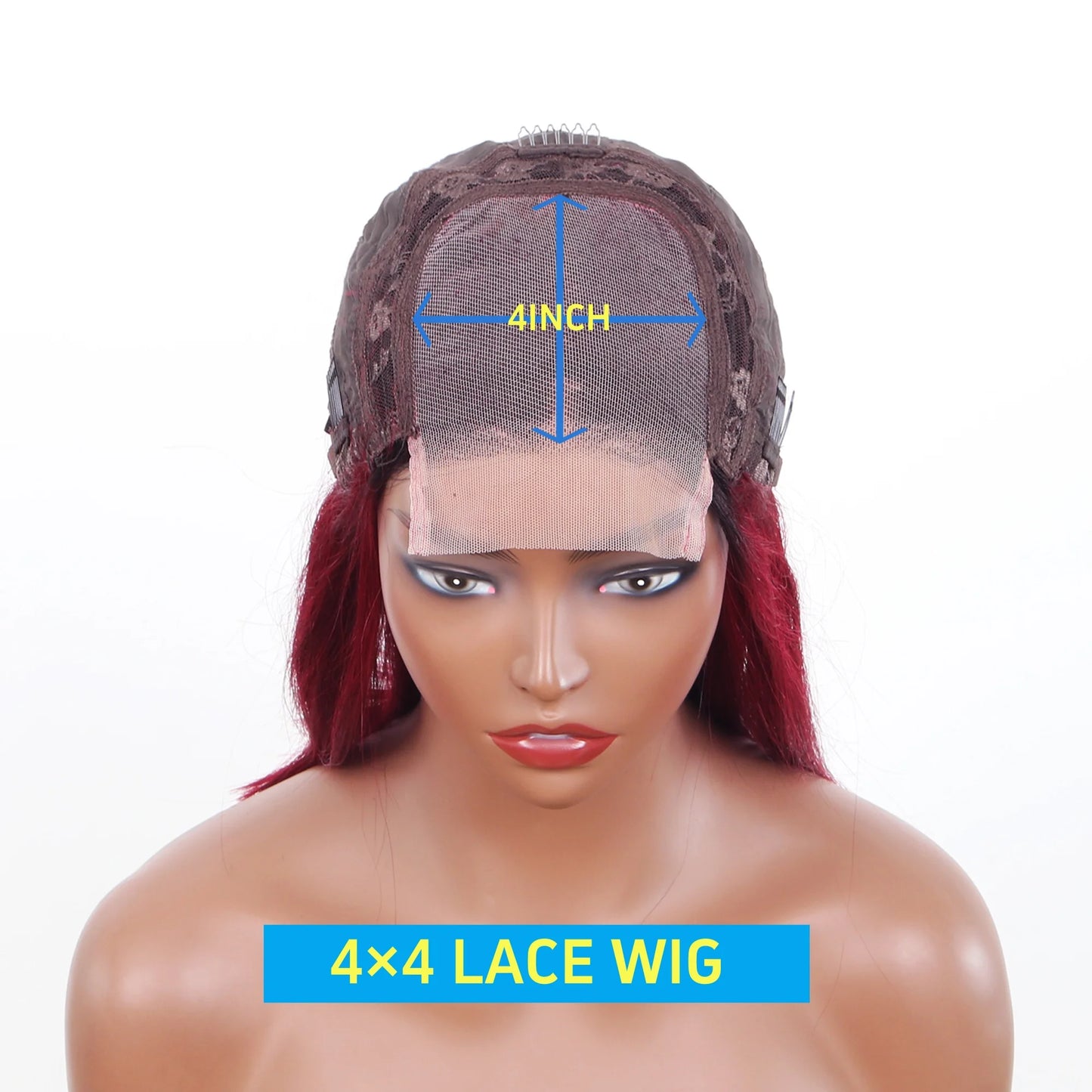 1B/99J Burgundy Short Straight Bob Human Hair Wigs Brazilian Lace Front Human Hair Wigs Pre Plucked T Part Lace Wigs Remy Hair