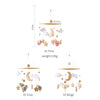 Baby Crib Mobile Bed Bell Rattle Toys Wooden Crochet Stars Pendant Bed Bell Toys Newborn Comfort Crib Bracket Hanging Toys Gifts