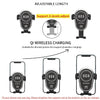 15W Wireless Car Charger Mount Air Vent Mobile Phone Holder Stand Fast Charging Station For iPhone 14 13 12 11 X Xiaomi Samsung