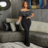 Sexy Slash Neck Slim Fit Jumpsuit for Woman Jumpsuits Rose One Piece Women Club Overalls Celebrities Outfits Party Sexy Rompers